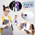 thumbnail image 3 of 72 Pcs Stylo Enrouleur de Badge Rétractable - Ensemble de Stylos avec Mini Enlumineur Marqueur Permanent LED Flashlig, 3 of 5