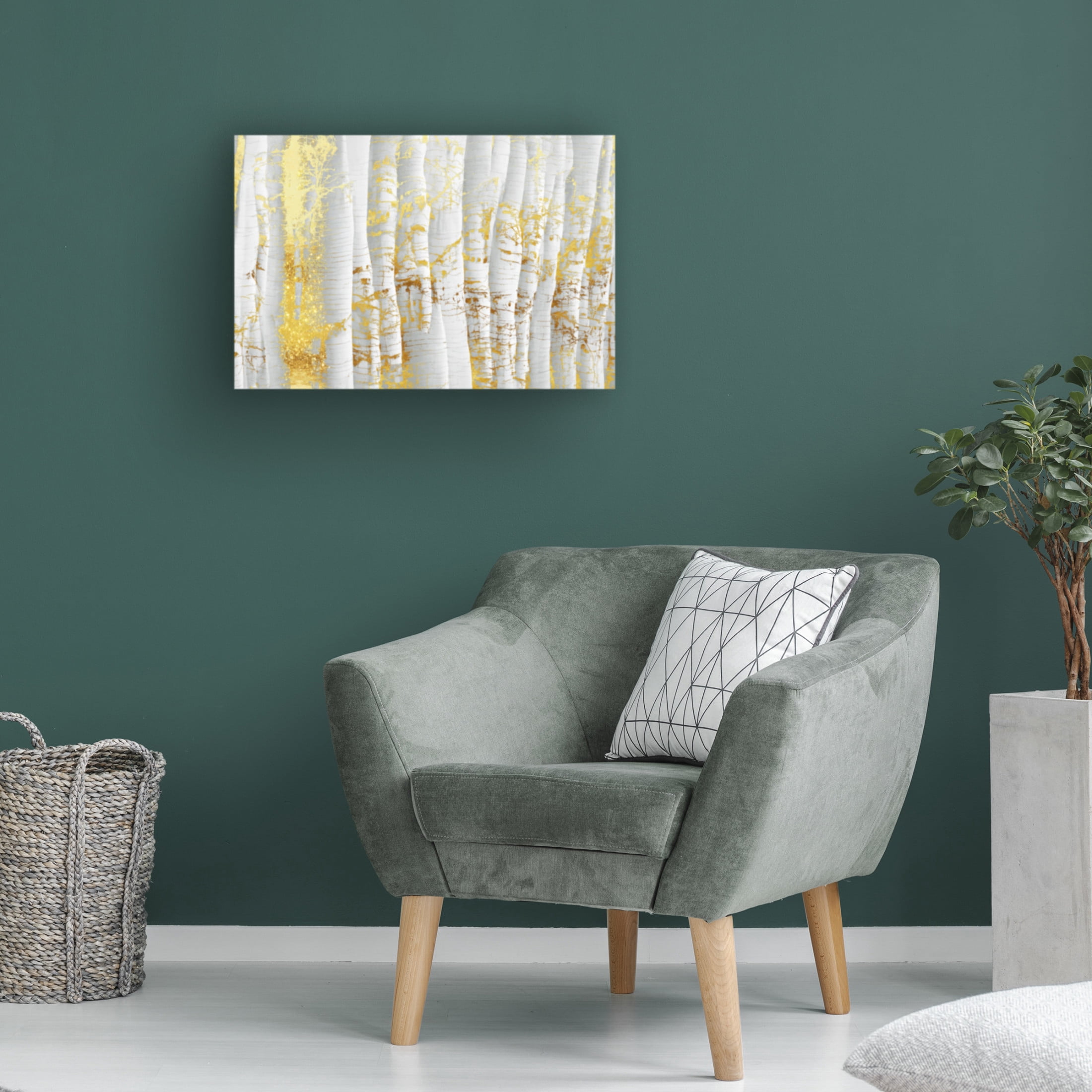 Canvas Wall Art - Tina Lavoie 'Golden Birch' Wall Art for Living Room, Bedroom, or Office Décor by Trademark Fine Art - 24 x 16 Inches