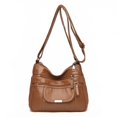 thumbnail image 1 of Bolso de hombro multicapa de moda para mujer, estilo de llegada, bolso cruzado de cuero suave de PU que combina con todo, bolso para madre de mediana edad para mujer, 1 of 6