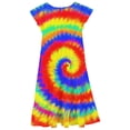 thumbnail image 4 of Rggeeun Toddler Girls Summer Dresses Double Layer Flutter Sleeve Flowy A-Line Dress Casual Gradient Midi Dresses Classic O-Neck Sundress, 4 of 5