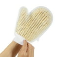 thumbnail image 3 of Guantes de yute únicos 1 Pc Guantes de ducha exfoliantes para baño 8.74"x6.69" Blanco, 3 of 6