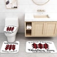 thumbnail image 5 of 4 Piece Shower Curtain Sets with 12 Hooks, Snowflakes Place Silver with Non-Slip Rugs, Toilet Lid Cover and Bath Mat for Bathroom Decor Set, 72" x 72", 5 of 7
