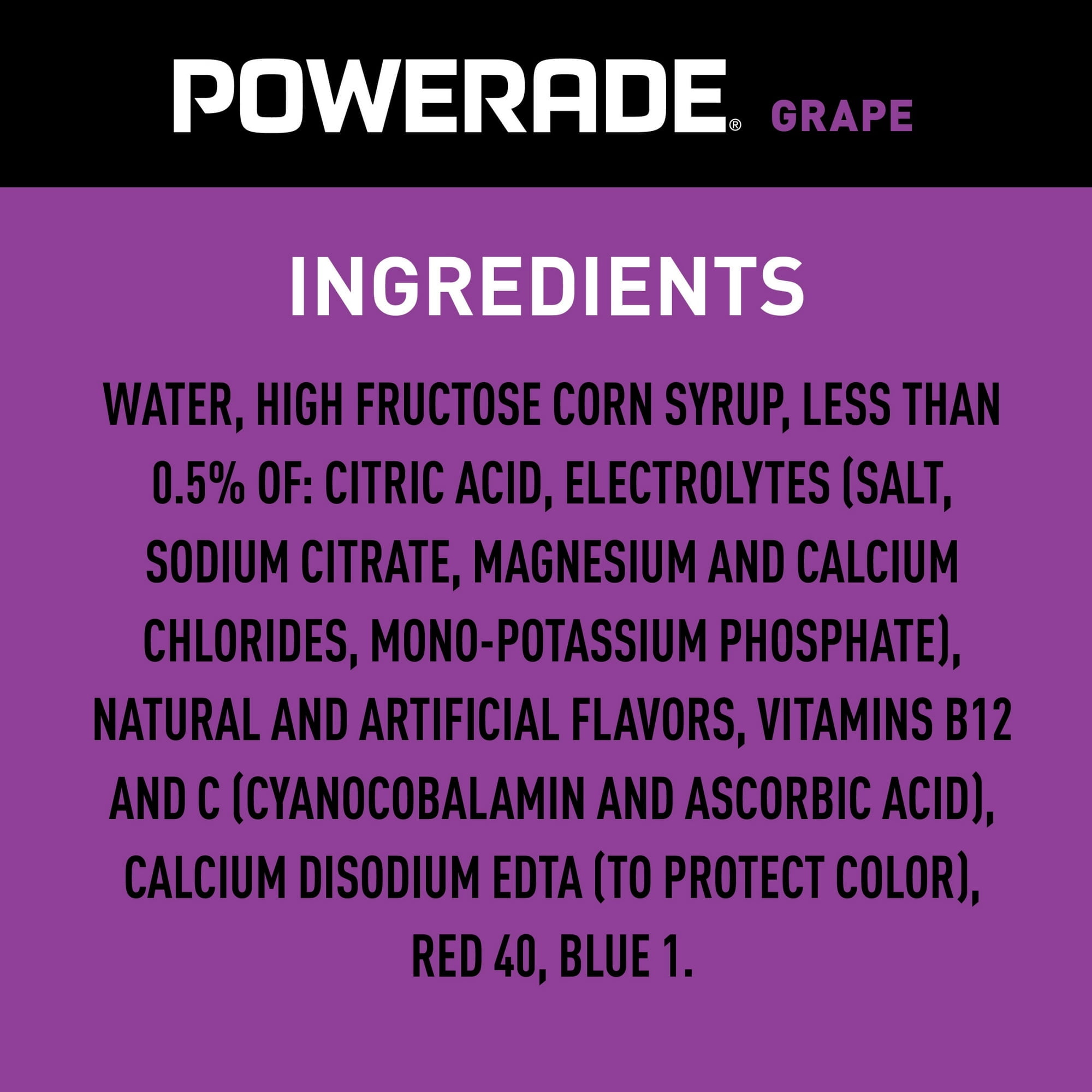 ( 4 Pack )POWERADE Electrolyte Enhanced Grape Sport Drink, 28 fl oz, Plastic Bottle