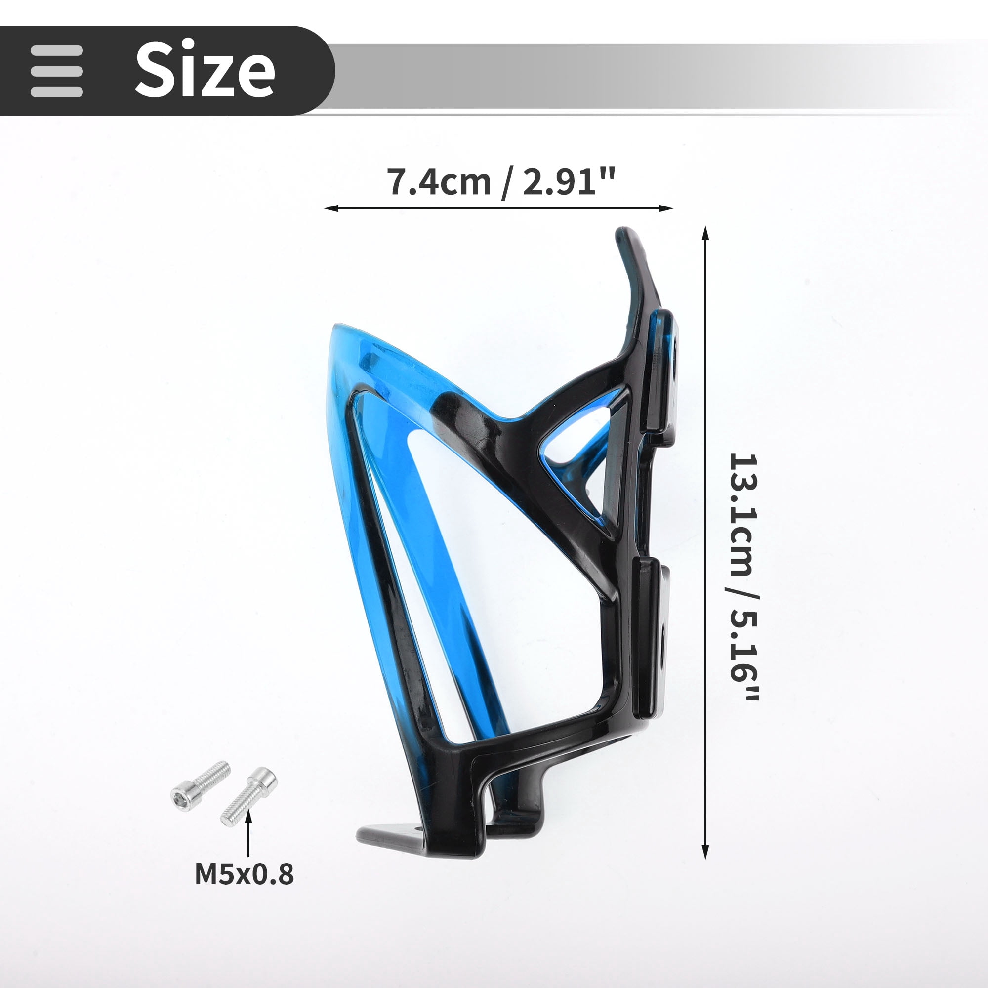 Unique Bargains Bike Bottle Cage Rack Integrally-formed Plastic Bicycle Drinks Holder Blue