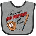 thumbnail image 3 of Inktastic That's My Big Brother out There Baseball Boys or Girls Baby Bib, 3 of 4