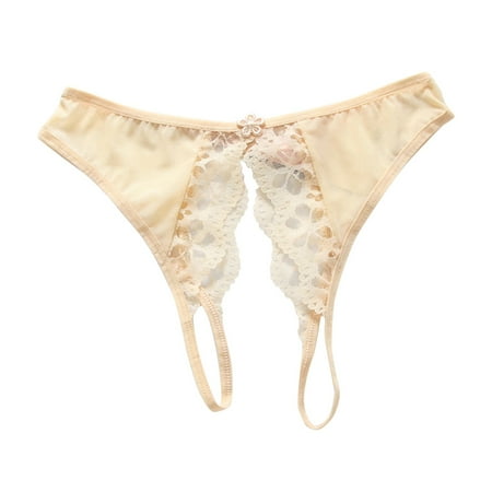 

6 Pack Women s Brief Women Floral Lace With Cute Bow Center
