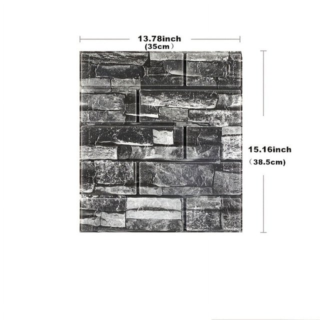 5pcs/10pcs DIY 3D Wall Sticker Wallpaper Foam Soft Brick Self Adhesive Waterproof Mould Proof Room Home Living Room Bathroom Kitchen Bedding Room Decoration