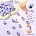 thumbnail image 3 of DanLingJewelry 52Pcs 10mm Round Purple Letter Silicone Beads A-Z Alphabet Focal Beads for Keychain Pens Necklace Bracelet Lanyard Making, 3 of 6