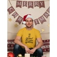 thumbnail image 2 of Go Jesus! It's Your Birthday Christmas Quote Gift Graphic Men Gold T-Shirt, Male Medium, 2 of 4