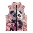 thumbnail image 4 of Pzuqiu Panda Girls Sleeveless Vests Size 5-6 Fall Winter Clothes Versatile Warm Zipper Winter Sleeveless Jacket with Pockets Wind Proof Fall Outfits Fashion Clothing for Girls, 4 of 7