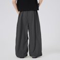 thumbnail image 4 of Kiijoy Boys Wide Leg Pants Casual Lightweight Elastic Waist Baggy Trousers, Sizes 8-9, 4 of 4