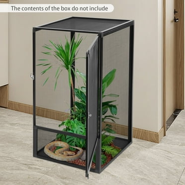 Micro Habitat Terrarium Enclosure Reptile Pet Feeding Net Box 17.7*17.7*31.5in