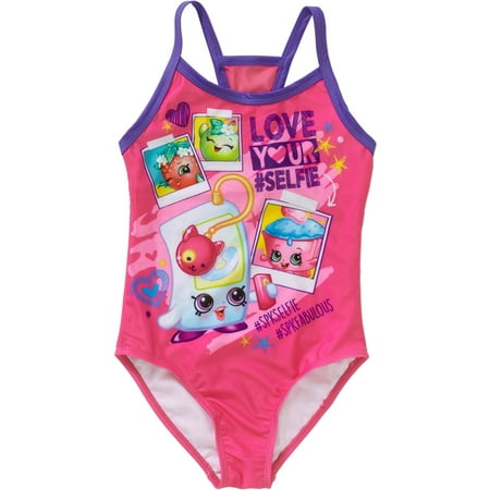 Girls' Love Your Selfie One Piece Swimsuit - Walmart.com