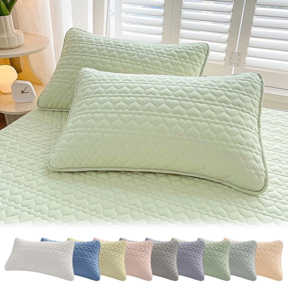 Extra Thick Waterproof and Oil Proof Pillowcase, Heavy Duty Protective Cushion Cover for Bedding, Durable Breathable Pillow Protector for Home, Solid Color, Light Green