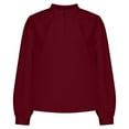 thumbnail image 6 of Odeerbi Chiffon Tunic Tops for Women Loose Solid Color Blouse Classic Button Long Sleeve Shirt Yellow, 6 of 9
