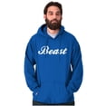 thumbnail image 3 of Beast Motivation Workout Gym Fitness Men's Big & Tall Graphic Hoodie Brisco Brands 2X, 3 of 5