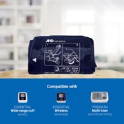 A&D Medical Wide-Range Upper Arm Blood Pressure Monitor Replacement Cuff, Latex-Free ISO Connector (UA-420A)