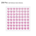 thumbnail image 3 of Uxcell 256 Pcs Heart Rhinestone 6mm Self Adhesive Gems Stickers Jewelry Stickers for Arts & Crafts, DIY Dark Pink, 3 of 6