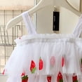 thumbnail image 5 of Baby Girls Summer Dress Sleeveless Strap Strawberry Print Dresses for Kids Little Girl Casual Daily Clothes, 5 of 6
