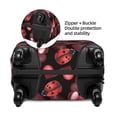 thumbnail image 4 of Easygdp Ladybugs and Red Hearts Print Elastic and Washable Suitcase Protective Cover with Hidden Zipper Fits 18-32 inch Luggage -Small, 4 of 9