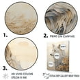 thumbnail image 3 of Designart "Beige And Gold Wolf Delight" Animals Wolf Floater Framed Wall Art Prints, 3 of 5