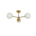 thumbnail image 5 of Briggs 26 inch flush mount in brass with white shade, 5 of 9
