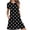 Black, variant on Womens Polka Dot Mini Dress Cap Sleeve Design Soft Fabric Relaxed Silhouette for Casual Hangouts Black M