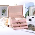 thumbnail image 4 of Hyasfey Jewelry Storage Box with Removable Dividers Large-Capacity Multiple Compartments 3-Tier Earring Container Jewelry Holder Organizer, 4 of 8