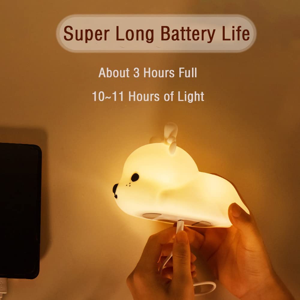 KOMI Kids Night Light Sweet Deer,Silicone Nursery Lamp for Baby and Toddler,Animal Night Light for Boys and Girls,Squishy Night Light for Bedroom,Cute Night Light for Kids Room (Deer)