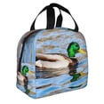 thumbnail image 2 of Easygdp Mallard Duck Swimming In A River Bolsa Térmica Premium - Tela Oxford Impermeable, Gran Capacidad, Bolsillo Frontal, Unisex para Trabajo, Escuela, Actividades al Aire Libre y Picnics, 2 of 8