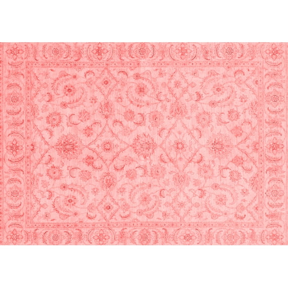 Ahgly Company Indoor Rectangle Oriental Red Traditional Area Rugs, 7' x 9'