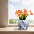 thumbnail image 3 of Maceta de resina con forma de elefante maceta de flores suculentas de dibujos animados para decoración del hogar, 3 of 8