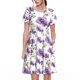 thumbnail image 1 of Balery Orchids Flowers Vestidos sueltos de manga corta para mujer, vestidos de verano 2025, vestidos casuales de corte A con vuelo., 1 of 6