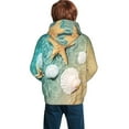 thumbnail image 6 of Kll Unisex Kids Boys Girls Hooded Pocket Pullover Hoodies-Starfish And Seashell, 6 of 9