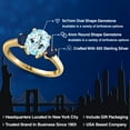 thumbnail image 2 of Gem Stone King 18K Yellow Gold Plated Silver Sky Blue Topaz and Blue Sapphire Engagement Ring for Women | 2.70 Cttw | Oval 9X7MM | Gemstone November Birthstone | Size 6, 2 of 6