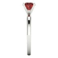 thumbnail image 3 of 1 ctw Solitaire Anniversary Ring for Women | Round Cut Natural Garnet | Hyperallergenic Solid 14K White Gold, 3 of 5