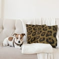 thumbnail image 4 of Ambesonne African Throw Pillow Cover 2 Pack, Leopard Motif Trippy, 20", Apricot Dark Brown, 4 of 7