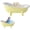 Yellow, variant on ABCISI Cute Hamster Bed, Small Animal Ice Bathtub, Sand Bath Container Cage Accessories, Ceramic Bathtub Shape Relax Habitat House for Hamster, Food Bowl for Guinea Pigs/Squirrel/Chinchilla, Blue