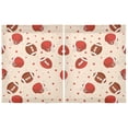 thumbnail image 2 of Rugby Cap Pattern Tier Curtains Tier Kitchen Living Room Bedroom Balcony 2 Panels 27x36 Inch, 2 of 9