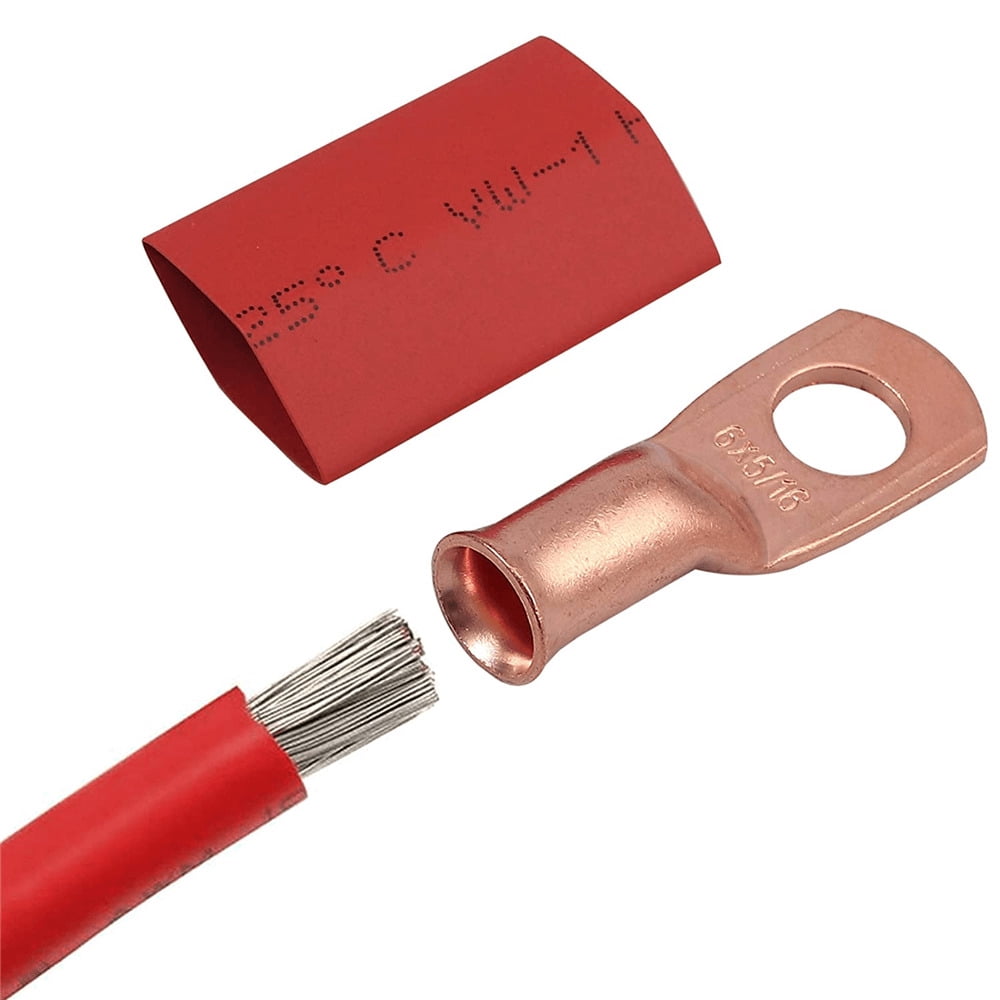 50PCS Copper Ring Terminal Wire Crimp Battery Electrical Cable Lug Connectors
