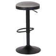 thumbnail image 4 of Juno PU Leather Gaslift Backless Swivel Bar Stool,Set of 2 - Vintage Mist Gray, 4 of 5