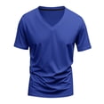 thumbnail image 3 of Mfakffe Mens V-Neck Short Sleeve T-Shirt Breathable Loose Fit Casual Athletic Tee Lightweight Basic Summer Tops for Daily Wear, 3 of 5