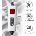 thumbnail image 3 of Electric Heated Blanket Queen Size 84"x90", Fast Heating with 6 Heat Levels, 20 Time Models, Dual Control, Machine Washable, Gray, 3 of 8