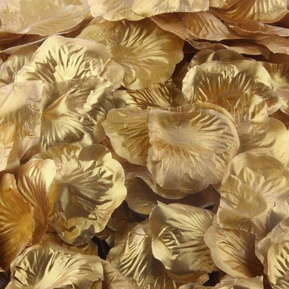 Artificial Flowers Rose Gold Decor 1000Pcs Gold Silk Rose Artificial Petals Wedding Party Flower Favors Decor