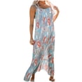 thumbnail image 1 of Vestido de Verano Casual Mujer Moda Europea Suelta Contraste Irregular Doblado Vestido Suspendido para Fiestas, 1 of 6