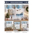 thumbnail image 6 of Kitchen Valances for Window, Blue Christmas Tree Snowflake Light Filtering Rod Pocket Valance Curtain, Leopard Print Xmas Tree Short Curtains Window Topper for Bedroom Bathroom Living Room 54x18in, 6 of 7