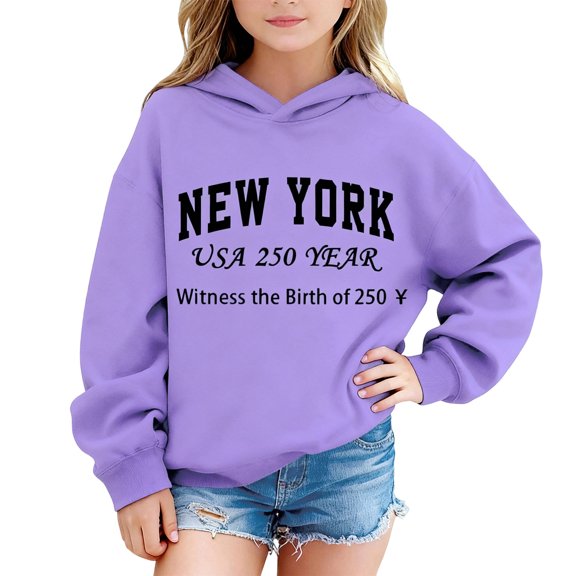 Girls Pullover Hoodie Soft Cozy Sweatshirt For Everyday Casual Wear And Outdoor Activities With Cute Design