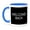 Blue/White, variant on 3drose, Welcome Back. White Capital Lettering on Black Background., 11oz Two-tone Black Mug