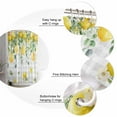 thumbnail image 4 of Shower Curtain, Watercolor Lemon Eucalyptus Leaf Waterproof Shower Curtain Set with Hooks for Bathroom Showers,Stalls and Bathtubs,60x72In Farm Fruit on Gray Plaid, 4 of 9
