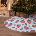 thumbnail image 6 of Daiia Strawberries Drawing Merry Christmas Tree Skirt , Xmas Large Lace-up Tree Skirt, Santa Snowflakes Rustic Home Decorations New Year Party Farmhouse Decor-48", 6 of 7